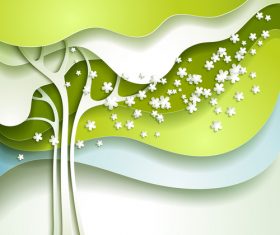 Abstract tree layered backgrounds vectors 01