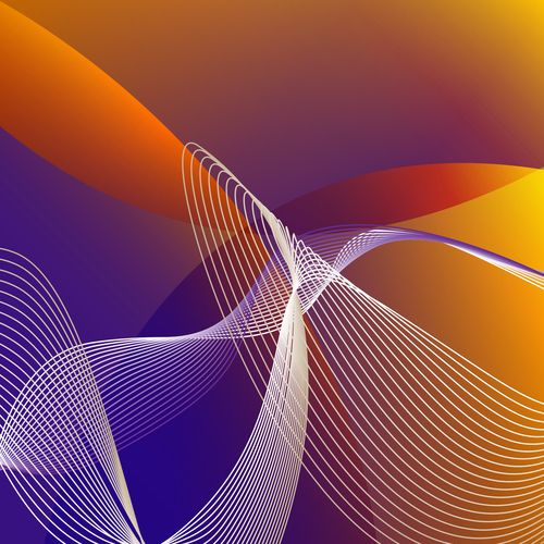 Abstract wave with lines background vector