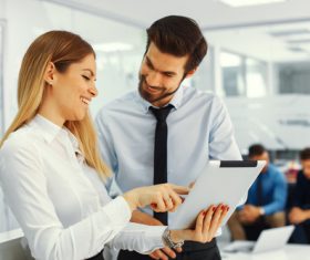 And colleagues discuss issues Stock Photo 01