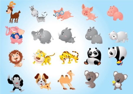 Animal Cartoons Pack vector