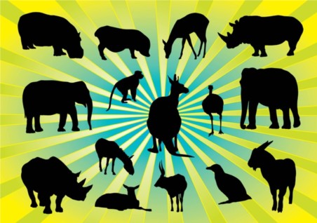 Animal Silhouettes Pack vectors material
