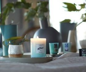 Aromatherapy candle Stock Photo