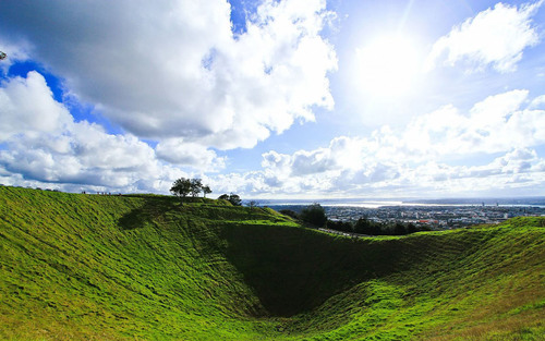 Auckland New Zealand Mount Eden Landscapes Stock Photo 03