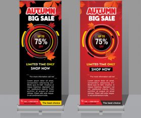 Autumn big sale vertical banner template vector 02