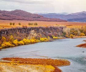 Autumn grassland natural scenery Stock Photo 07