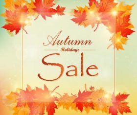 Autumn holiday sale vector material