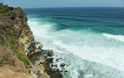 Bali Lovers Cliff Natural Scenery Stock Photo 04