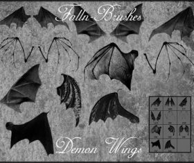 Bat Demon Wings Photoshop Brushes