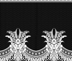 Beautiful lace seamless borders vector material 03