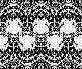 Beautiful lace seamless borders vector material 04