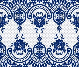 Beautiful lace seamless borders vector material 05