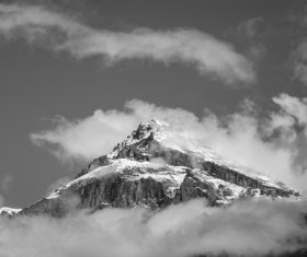 Beautiful mountain snow scene Stock Photo 01