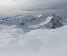 Beautiful mountain snow scene Stock Photo 02