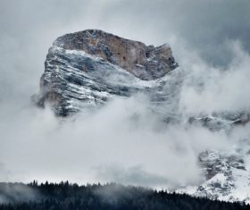 Beautiful mountain snow scene Stock Photo 03