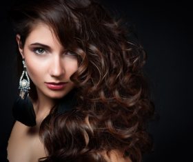 Beautiful woman with evening make up Stock Photo 04