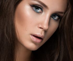 Beautiful woman with evening make up Stock Photo 13