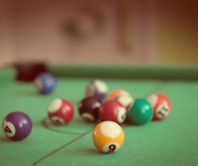 Billiards on the table Stock Photo 02