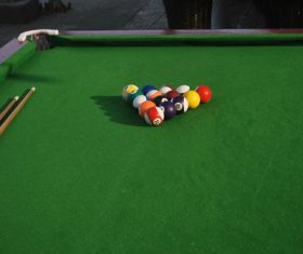 Billiards on the table Stock Photo 04