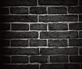 Black brick wall background vector