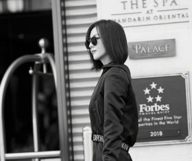 Black clothing fashion woman Stock Photo