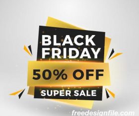 Black firday sale discount banners creative vectors 02