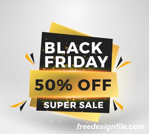 Black firday sale discount banners creative vectors 02