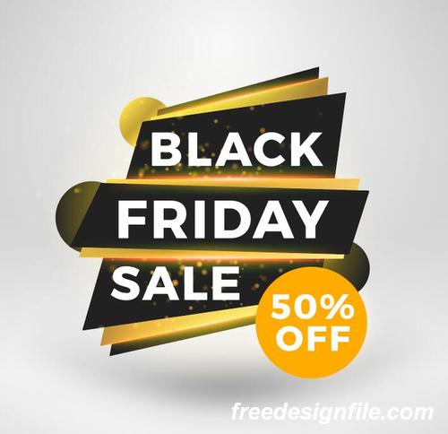 Black firday sale discount banners creative vectors 03