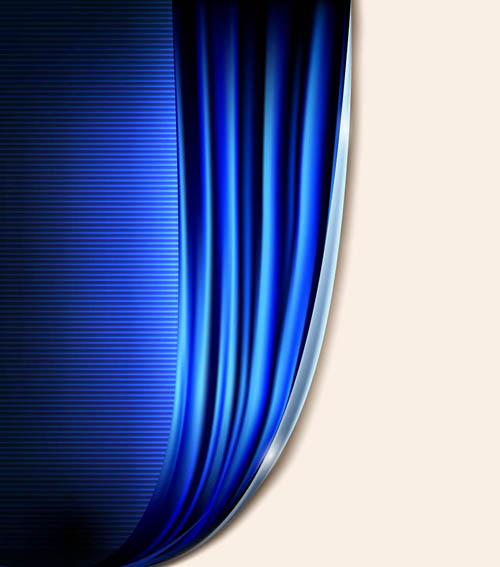 Blue Curtain background shiny vector
