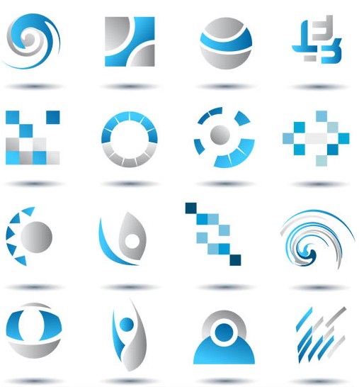 Blue Logotypes art vector material