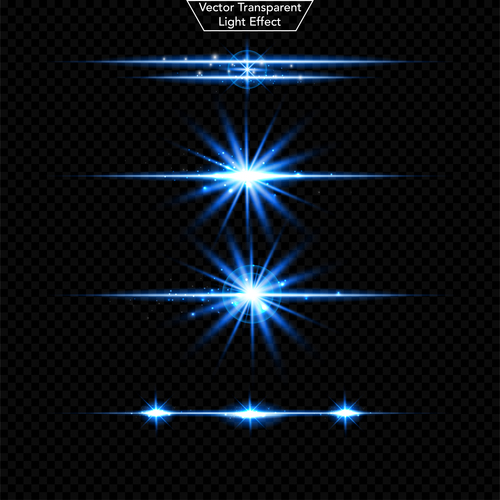 Blue transparent light effect vector illustration 01