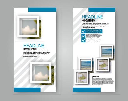 Business flyer and leaflet template vectors set 08