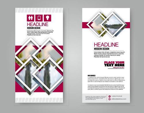 Business flyer and leaflet template vectors set 10