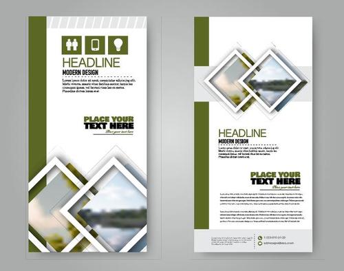 Business flyer and leaflet template vectors set 11