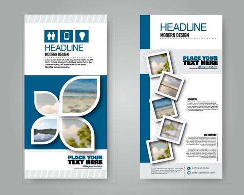 Business flyer and leaflet template vectors set 12
