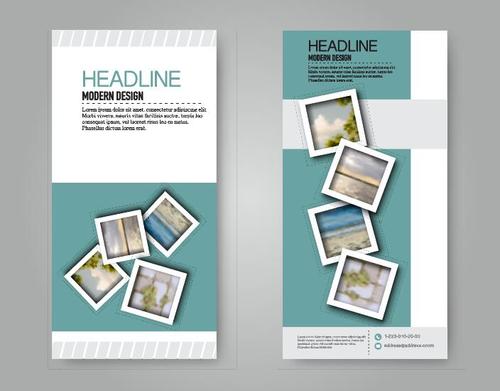 Business flyer and leaflet template vectors set 13