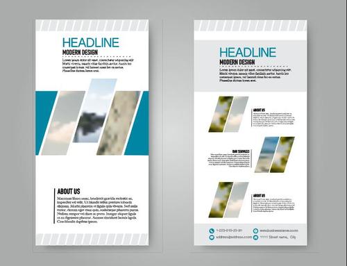 Business flyer and leaflet template vectors set 14