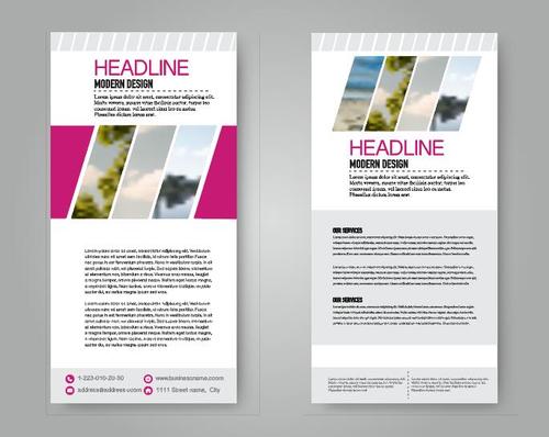 Business flyer and leaflet template vectors set 15