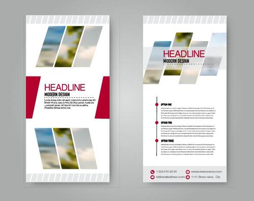 Business flyer and leaflet template vectors set 16