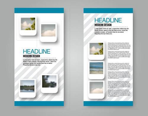 Business flyer and leaflet template vectors set 22