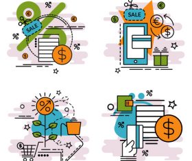 Business outline sale icon