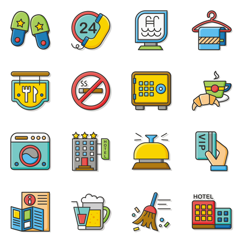 Business outlines app icons