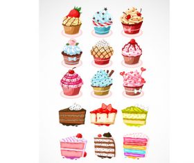 Cartoon cake vector