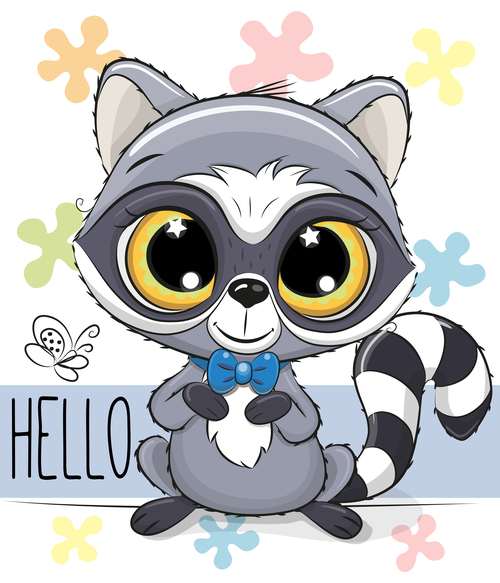 Cartoon cat cute design vectors material 05