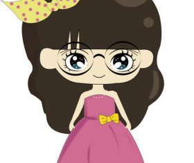 Cartoon doll vector