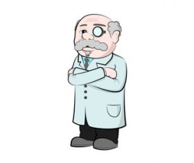 Cartoon scholar professor doctor image vector