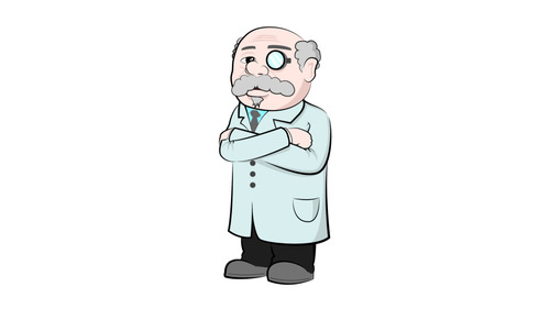 Cartoon scholar professor doctor image vector