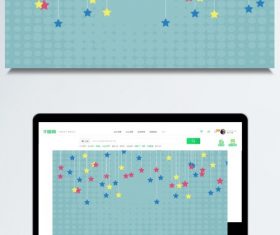 Cartoon stars wall background illustration