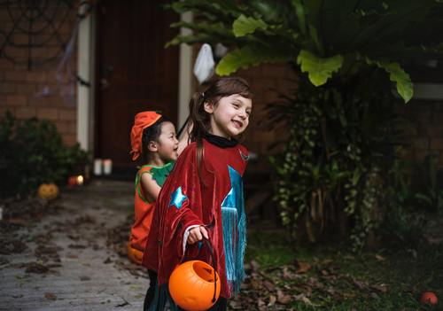 Children celebrating Halloween Stock Photo 02