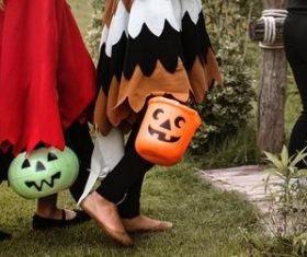 Children celebrating Halloween Stock Photo 04