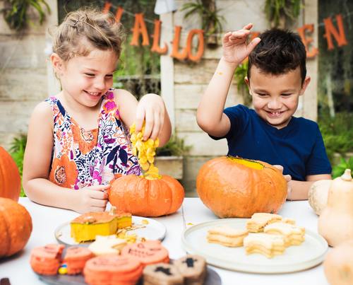 Children celebrating Halloween Stock Photo 10